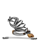 Load image into Gallery viewer, Master Series Stainless Steel Chastity Cage with Silicone Urethral Plug