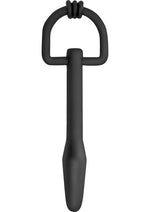 Load image into Gallery viewer, Master Series The Hallows Cum-Thru D-Ring Penis Plug - Black