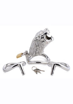 Load image into Gallery viewer, Master Series Tiger King Locking Chastity Cage - Silver