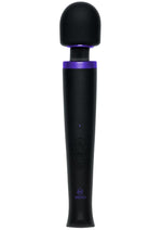 Load image into Gallery viewer, Merci Rechargeable Power Wand Silicone Wand Massager - Black