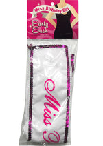 Load image into Gallery viewer, Miss Birthday Girl Party Sash - White