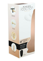 Load image into Gallery viewer, Naked Addiction Silicone Rechargeable Vibrating and Rotating Dildo - Vanilla - 8in