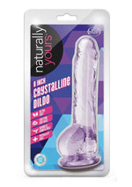 Load image into Gallery viewer, Naturally Yours Crystalline Dildo 8in - Amethyst - Purple