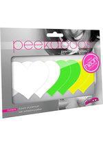 Load image into Gallery viewer, Neon Heart - Green/White/Yellow - 3pk