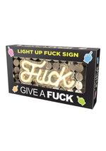 Load image into Gallery viewer, Neon Light Up Fuck Sign - Silver/White