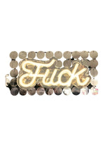 Load image into Gallery viewer, Neon Light Up Fuck Sign - Silver/White