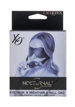 Load image into Gallery viewer, Nocturnal Collection Eye Mask and Breathable Ball Gag - Black