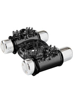 Load image into Gallery viewer, Nu Sensuelle Double Action Bullet Ring Rechargeable Vibrating Cock Ring - Black