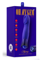 Load image into Gallery viewer, Oh My Gem Mystery Rechargeable Silicone G-Spot Vibrator - Blue/Sapphire