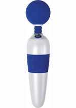 Load image into Gallery viewer, On The Dot Rechargeable Silicone Super Wand Massager - Blue/White