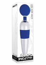 Load image into Gallery viewer, On The Dot Rechargeable Silicone Super Wand Massager - Blue/White
