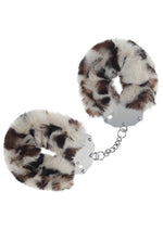 Load image into Gallery viewer, Ouch! Heavy-Duty Fluffy Handcuffs - Snowleopard - Animal Print