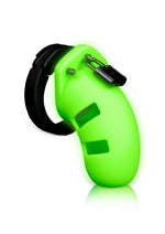 Load image into Gallery viewer, Ouch Model 20 Silicone Cock Cage - Glow In The Dark/Green - 3.5in