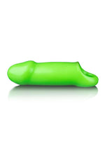 Load image into Gallery viewer, Ouch! Smooth Thick Stretchy Penis Sleeve - Glow In The Dark/Green