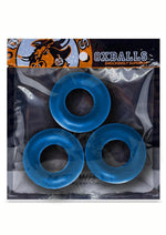 Load image into Gallery viewer, Oxballs Fat Willy Jumbo Cock Ring - Blue/Space Blue - 3 Pack