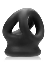 Load image into Gallery viewer, Oxballs Tri-Squeeze Silicone 3-Ring Ball Stretching Sling - Black