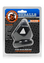 Load image into Gallery viewer, Oxballs Tri-Squeeze Silicone 3-Ring Ball Stretching Sling - Black