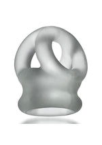 Load image into Gallery viewer, Oxballs Tri-Squeeze Silicone 3-Ring Ball Stretching Sling - Clear/Clear Ice