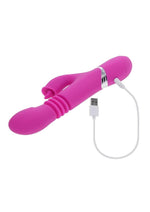 Load image into Gallery viewer, Pink Dragon Rechargeable Silicone Multi Vibrator