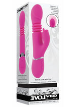 Load image into Gallery viewer, Pink Dragon Rechargeable Silicone Multi Vibrator - Pink