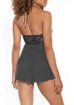 Load image into Gallery viewer, Pink Pussycat Babydoll and G-String - Black - One Size