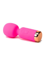 Load image into Gallery viewer, Pink Pussycat Vibrating Pocket Wand Rechargeable Massager
