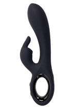 Load image into Gallery viewer, Playboy Late Night Bunny Rechargeable Silicone Dual Vibrator - Black