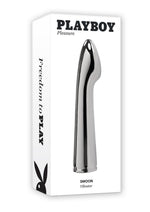 Load image into Gallery viewer, Playboy Swoon Rechargeable Vibrator - Metal/Silver