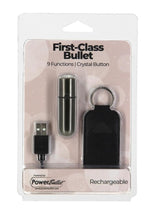 Load image into Gallery viewer, Powerbullet First Class Rechargeable Mini Bullet - Crystal/Gun Metal/Metal