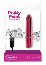 Load image into Gallery viewer, Powerbullet Pretty Point Rechargeable Bullet Vibrator - Pink