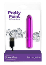 Load image into Gallery viewer, Powerbullet Pretty Point Rechargeable Bullet Vibrator - Purple