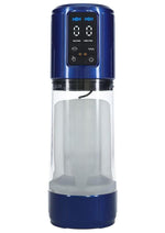 Load image into Gallery viewer, Pumped Ultralift 10 Function Rechargeable Masturbator - Metallic - Blue