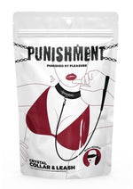 Load image into Gallery viewer, Punishment Crystal Detail Collar and Leash - Black - 37in