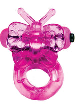 Load image into Gallery viewer, Purrfect Pets Buzzy Butterfly Silicone Stimulator with Vibrating Bullet - Magenta/Pink