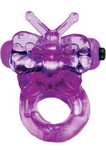 Load image into Gallery viewer, Purrfect Pets Buzzy Butterfly Silicone Stimulator with Vibrating Bullet - Purple
