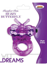 Load image into Gallery viewer, Purrfect Pets Buzzy Butterfly Silicone Stimulator with Vibrating Bullet - Purple