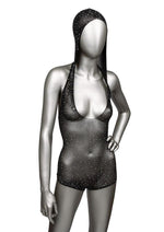 Load image into Gallery viewer, Radiance Hooded Deep V Body Suit - Black - One Size
