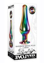Load image into Gallery viewer, Rainbow Metal Anal Plug - Metal/Multicolor - Large