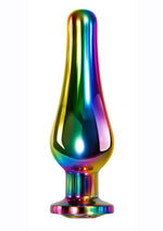 Load image into Gallery viewer, Rainbow Metal Anal Plug - Metal/Multicolor - Medium