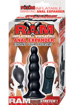 Load image into Gallery viewer, Ram Inflatable Vibrating Anal Expander Butt Plug - Black