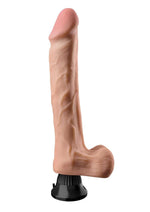 Load image into Gallery viewer, Real Feel Deluxe No. 12 Wallbanger Vibrating Dildo with Balls Waterproof - Vanilla - 12in