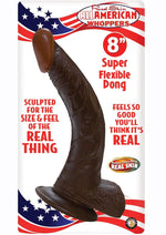 Load image into Gallery viewer, Real Skin All American Afro American Whoppers Dildo with Balls - Chocolate - 8in
