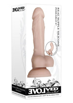Load image into Gallery viewer, Real Supple Poseable Silicone Dildo with Balls - Vanilla - 6in