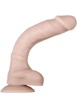 Load image into Gallery viewer, Real Supple Poseable Silicone Dildo with Balls - Flesh/Vanilla - 8.25in