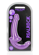 Load image into Gallery viewer, Realrock Strapless Strap-On Glow In The Dark Dildo - Purple - 6in