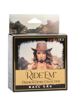 Load image into Gallery viewer, Ride 'Em Premium Denim Collection Ball Gag - Blue