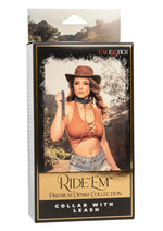 Load image into Gallery viewer, Ride 'Em Premium Denim Collection Collar with Leash - Blue