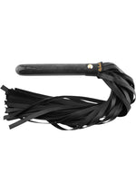 Load image into Gallery viewer, Rouge Fifty Times Hotter Leather Flogger with Marble Handle - Black