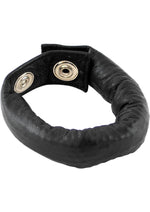 Load image into Gallery viewer, Rouge Weighted Leather Adjustable Cock Strap - Black