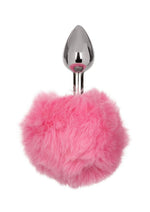 Load image into Gallery viewer, Running Wild Faux Fur Bunny Tail and Metallic Anal Plug - Metal/Pink